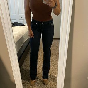 Bootcut Mid-Rise Dark Denim Jeans